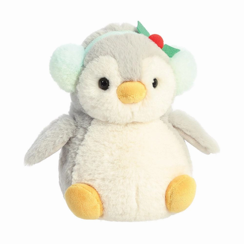 AURORA PomPom Penguin with Earmuffs 18cm Soft Toy
