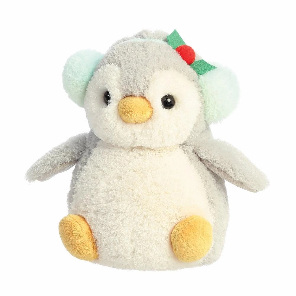 AURORA PomPom Penguin with Earmuffs 18cm Soft Toy