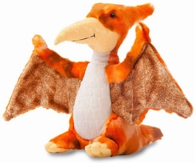AURORA Pteranodon Dinosaur 9.5-Inch Soft Toy - Orange