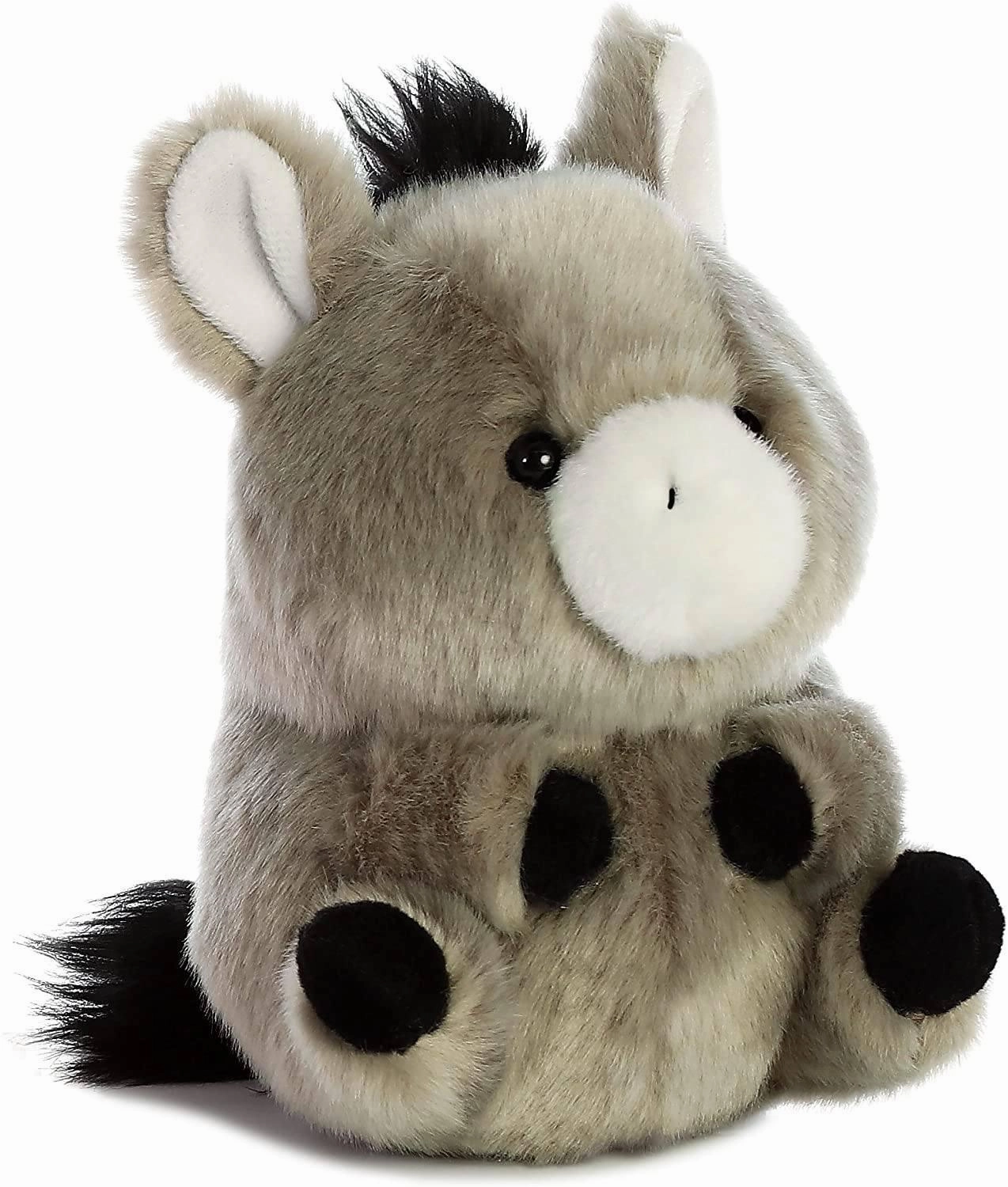 AURORA Rolly Pet 5-inch Bray Donkey Soft Toy - Grey