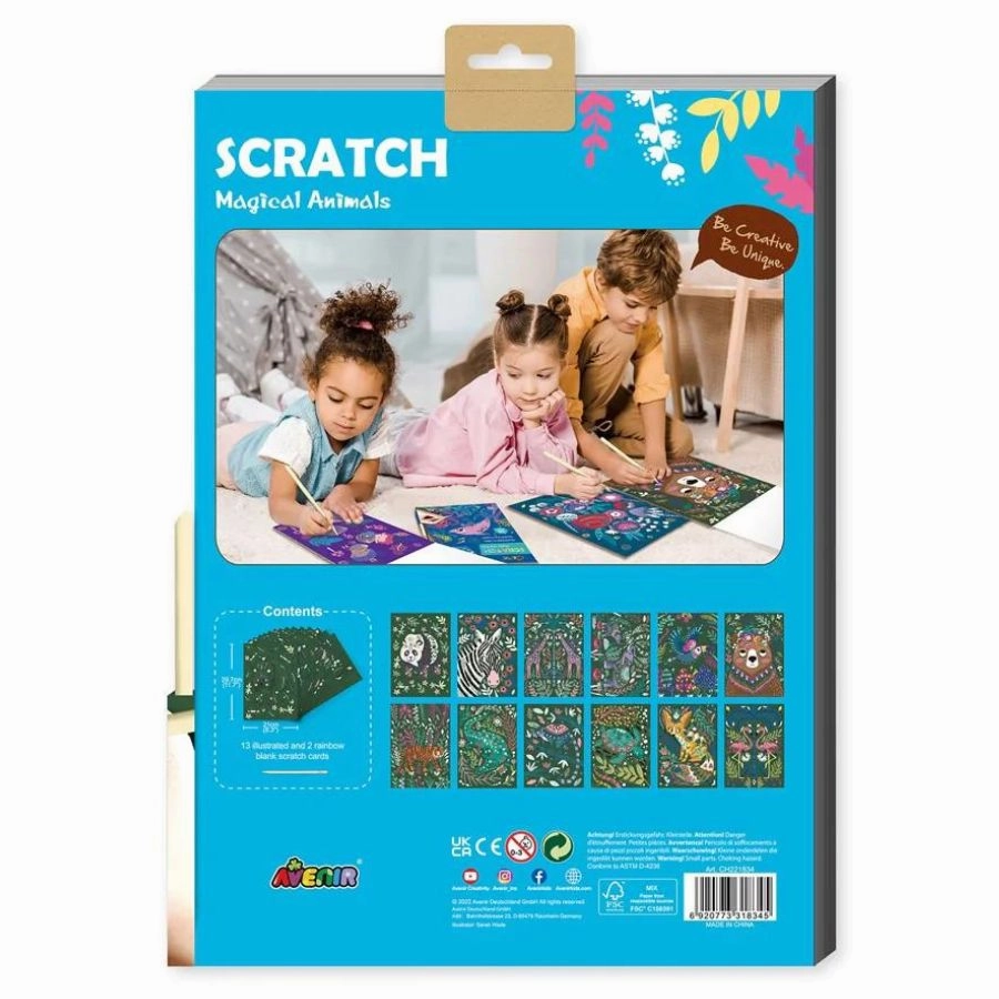 Avenir - A4 Scratch Book Magical Animals