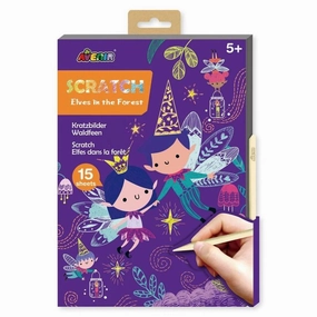 Avenir - A5 Scratch Book Elves In The Garden