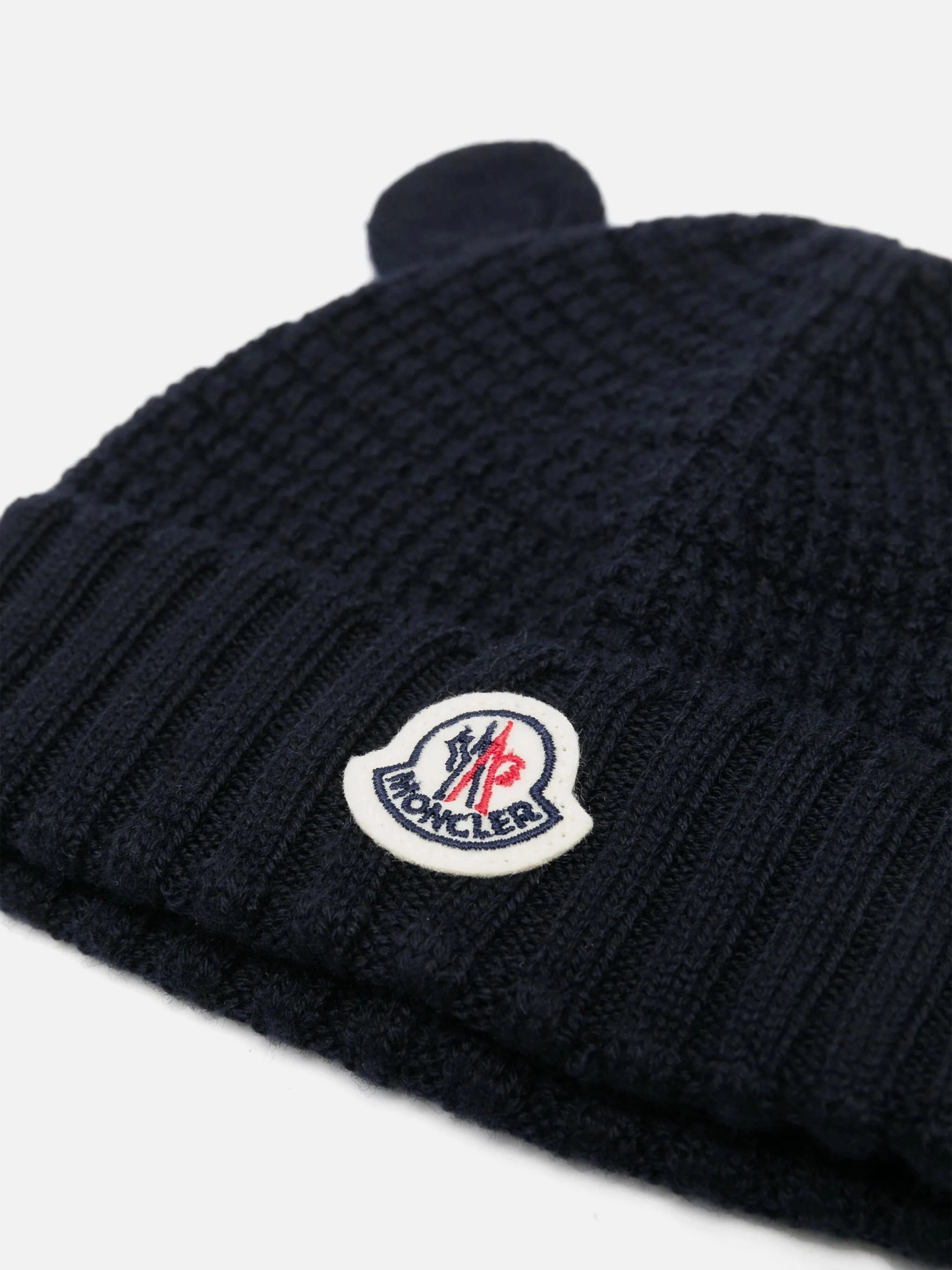 Baby Beanie Hat with Ears in Navy