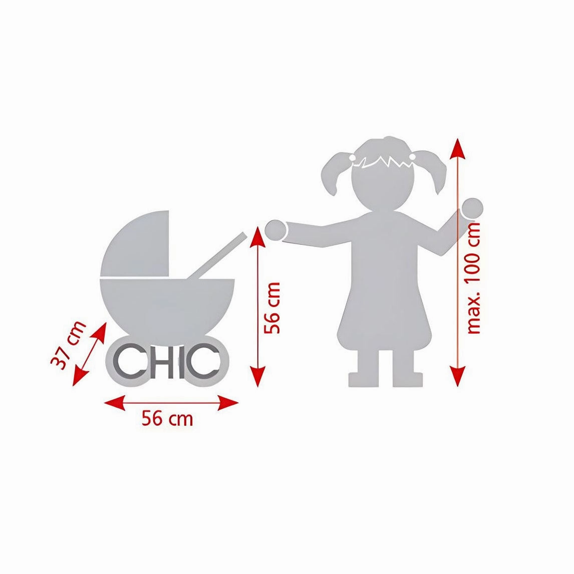 Bayer Chic 2000 Smarty Cuddly Doll Pram