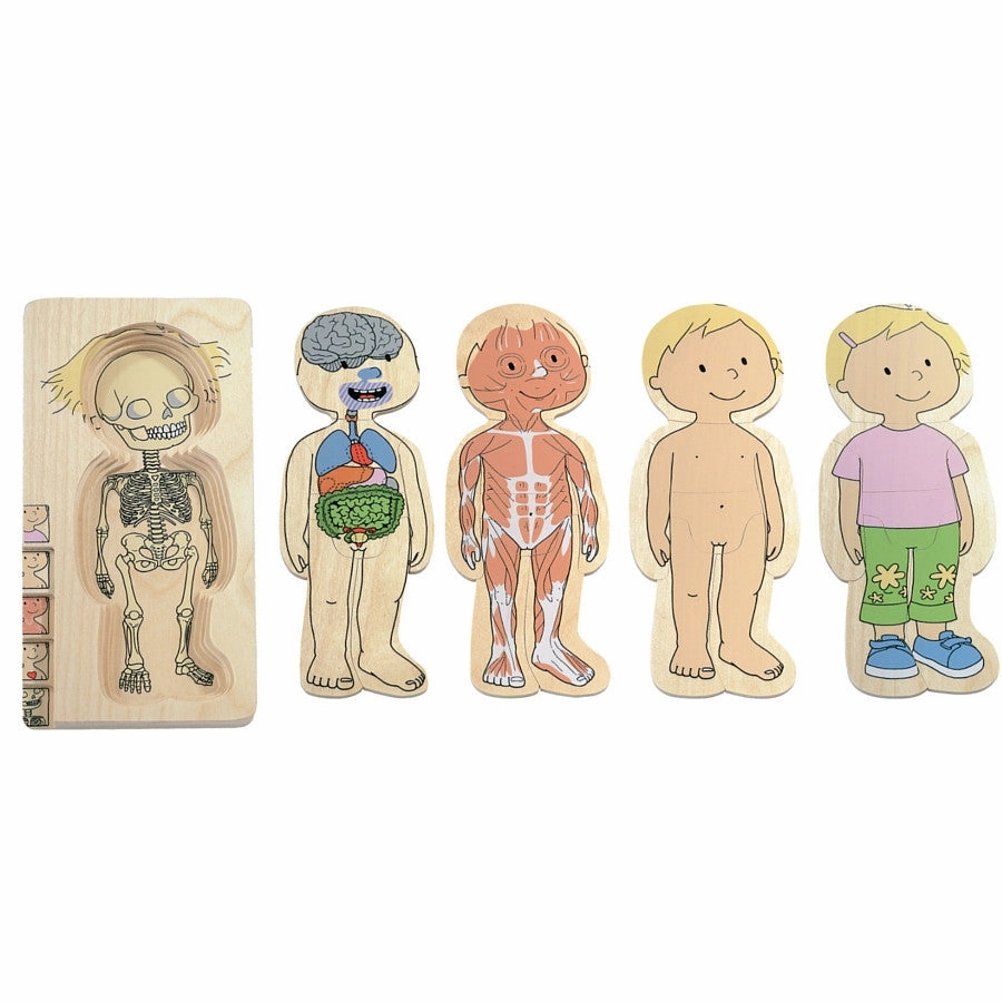 Beleduc - Your Body Girl 5 Layer Wooden Puzzle