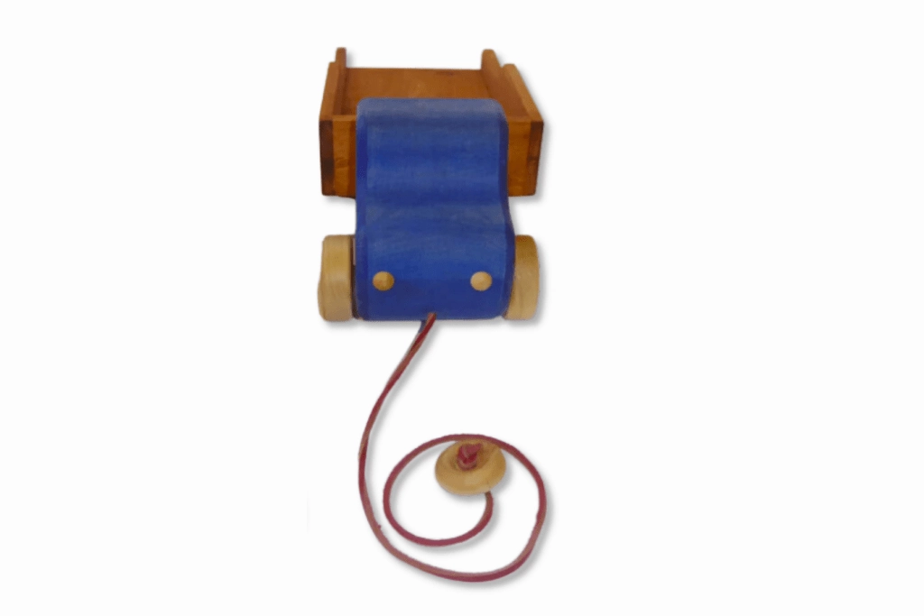 Blue Wooden Transport Truck