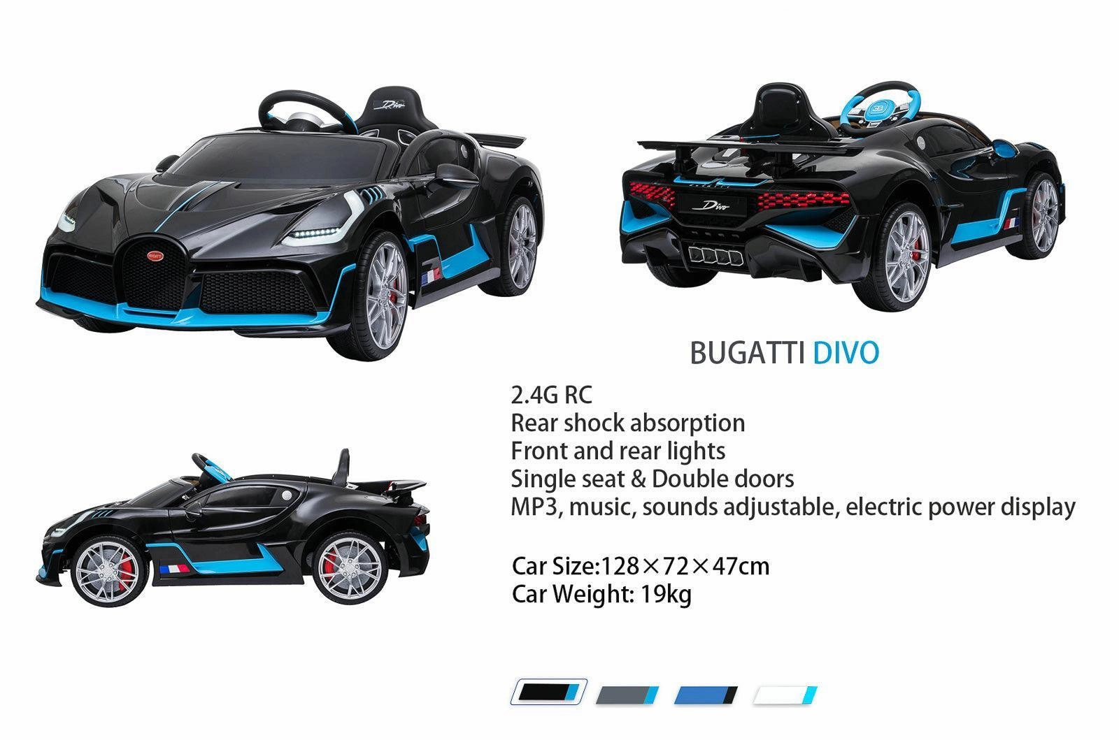 BUGATTI Divo 12V Battery Ride-on Car with Remote Control