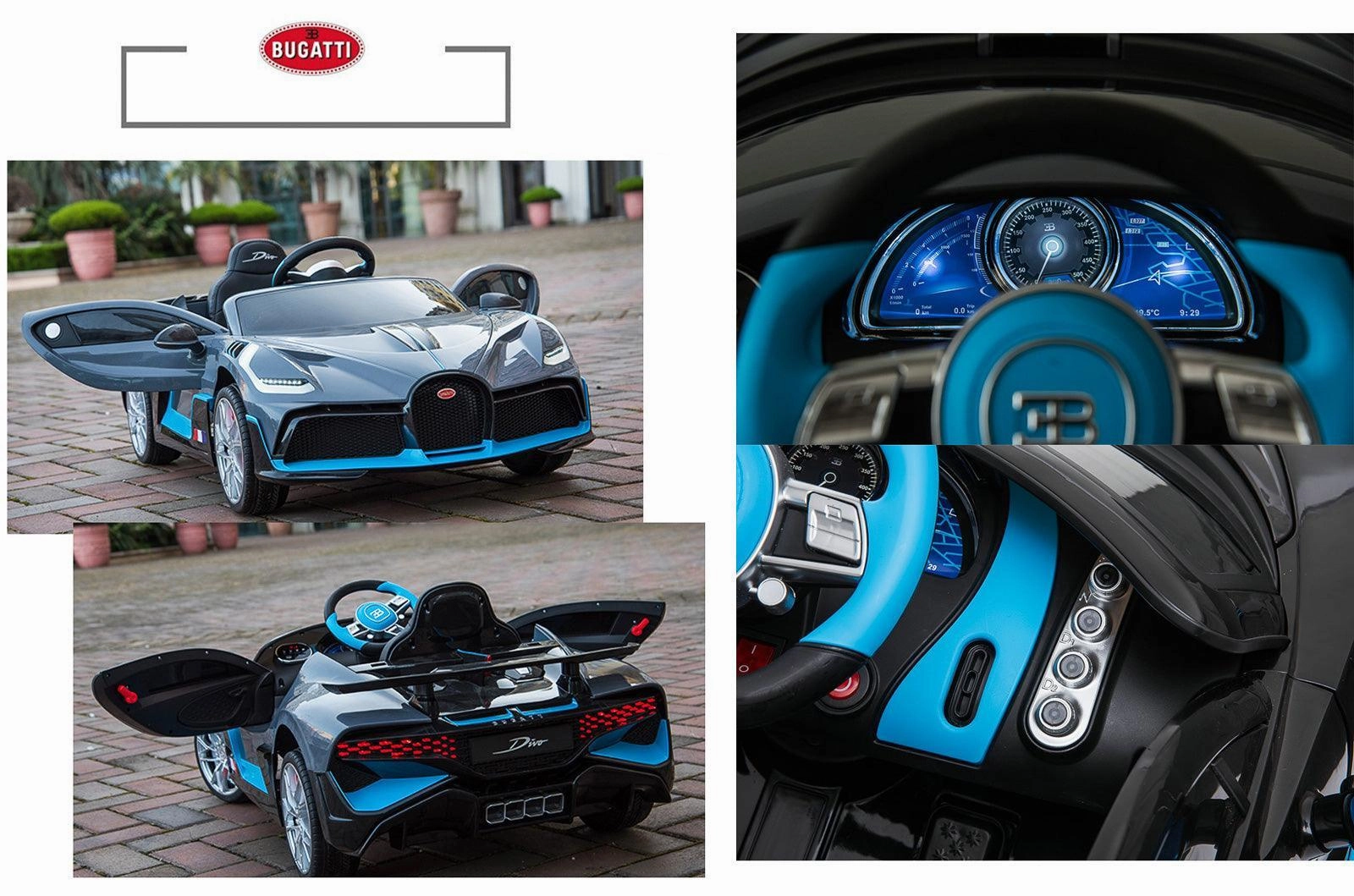 BUGATTI Divo 12V Battery Ride-on Car with Remote Control