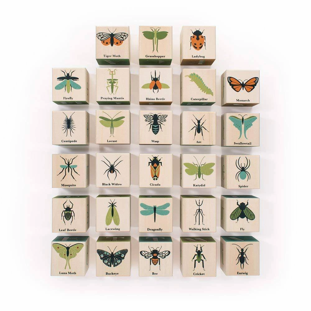 Bugs Wooden Alphabet Blocks