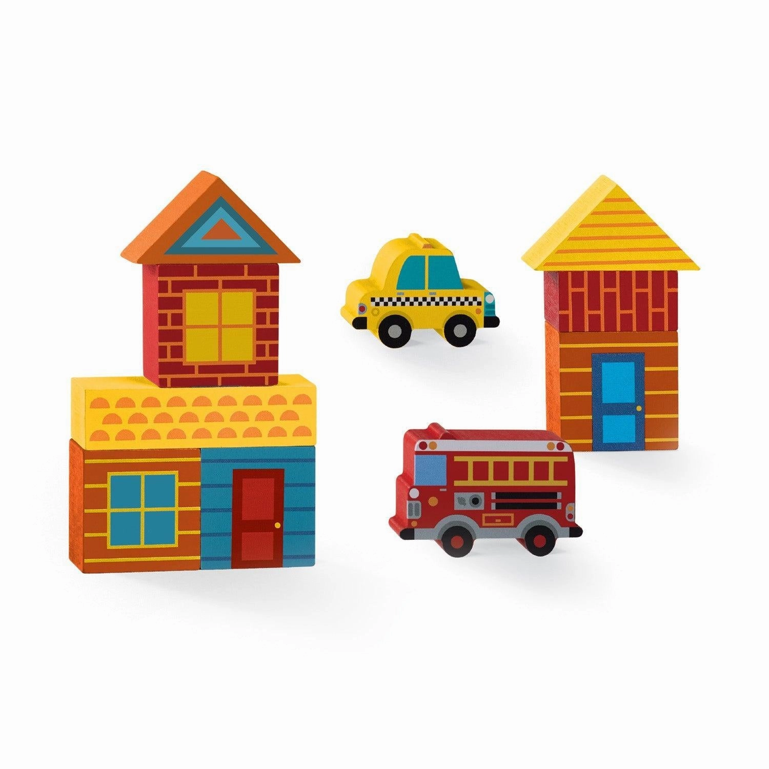 Build & Play Mini Wood Block Playsets