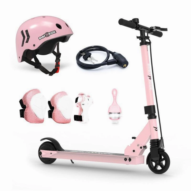 BUKI France Electric Battery Powered Scooter 125mm - Pink Gold