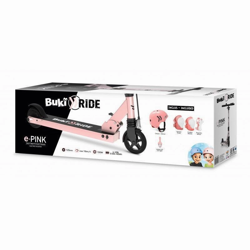 BUKI France Electric Battery Powered Scooter 125mm - Pink Gold