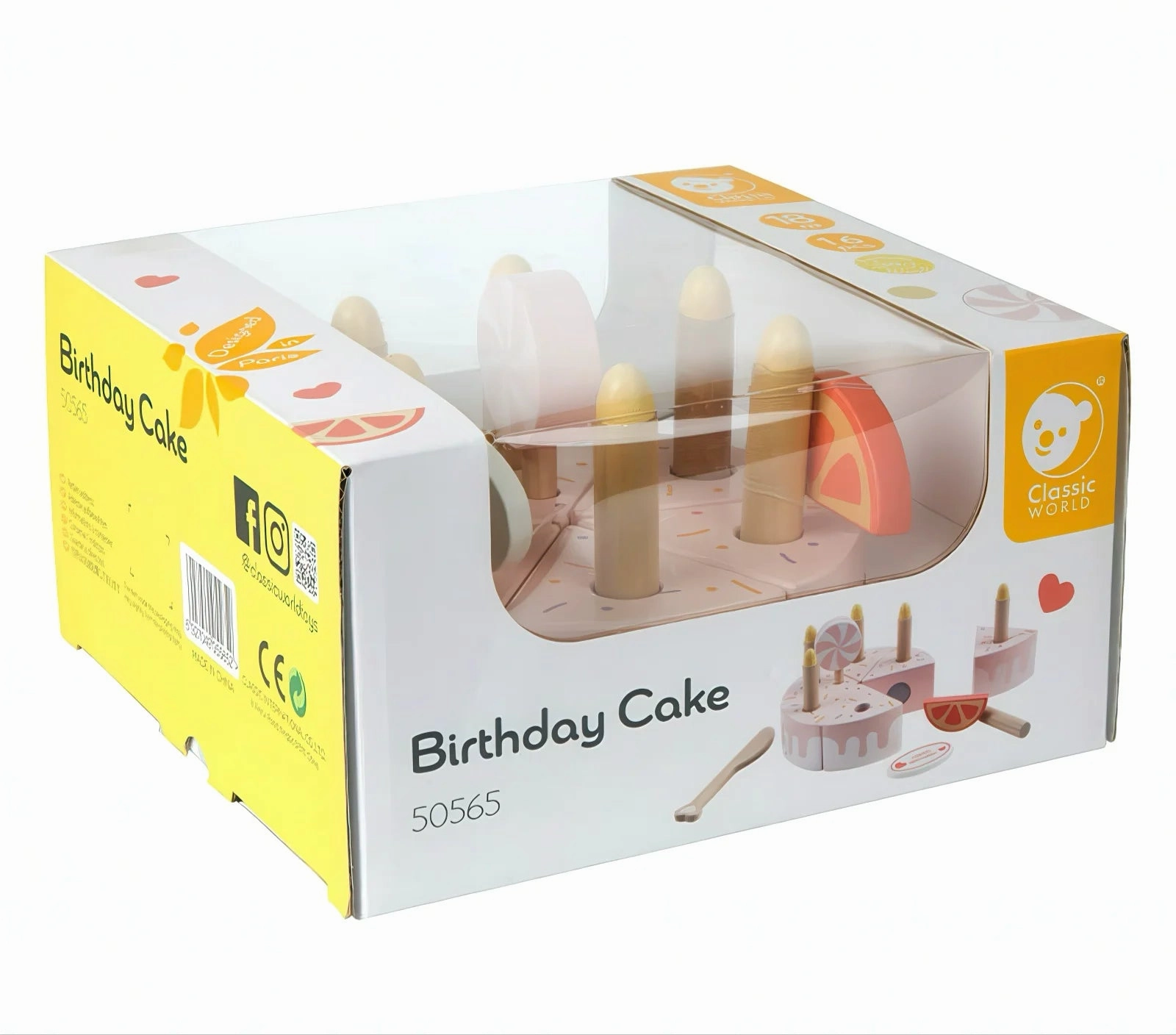 Classic World Wooden Birthday Cake with Cheese