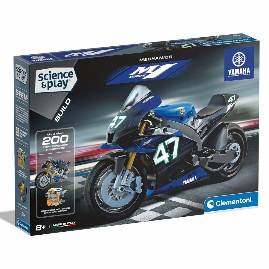 Clementoni - Science & Play Build Mechanics: Yamaha M1 VZR Motorbike
