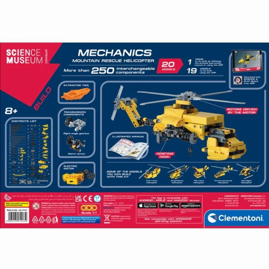 Clementoni - Science Museum Mechanics Mountain Rescue Helicopter