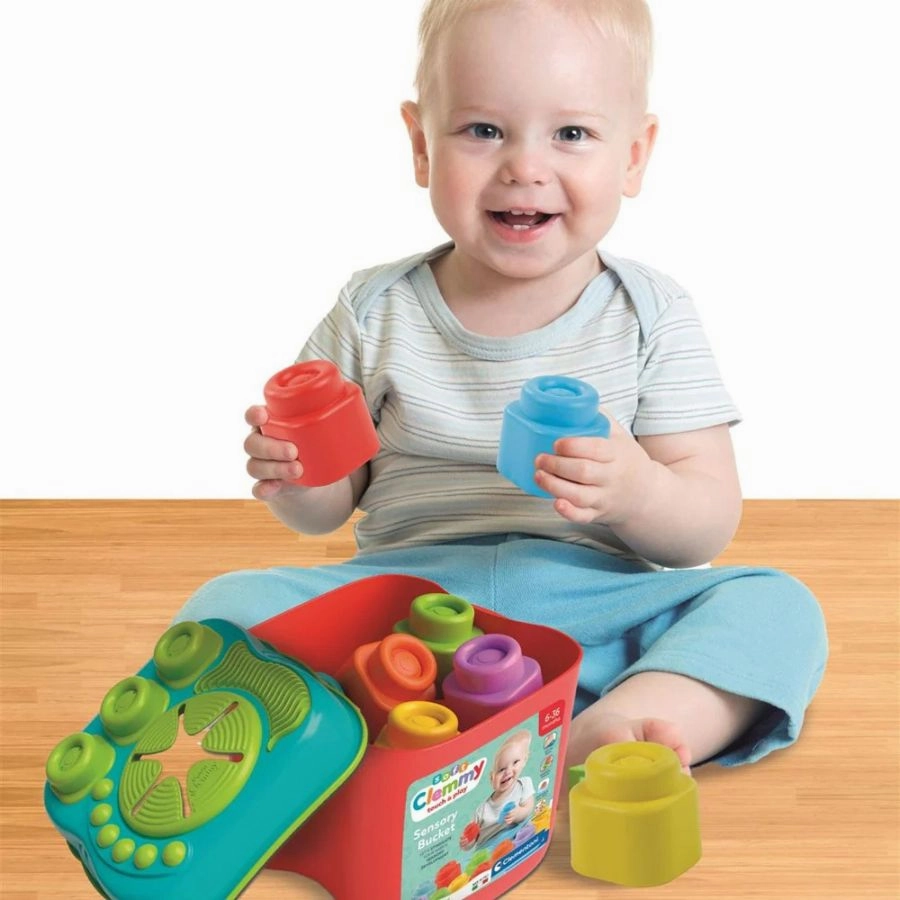 Clementoni - Soft Clemmy Touch and Play: Sensory Bucket 15 pieces