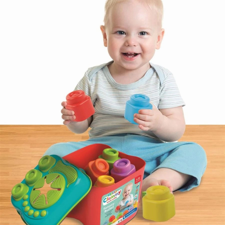 Clementoni - Soft Clemmy Touch and Play: Sensory Bucket 15 pieces