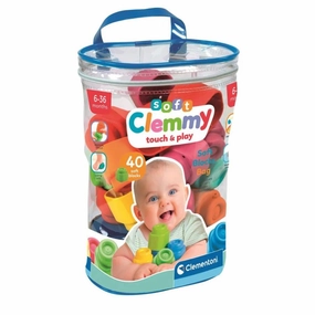 Clementoni - Soft Clemmy Touch and Play: Soft Blocks 40 Pieces