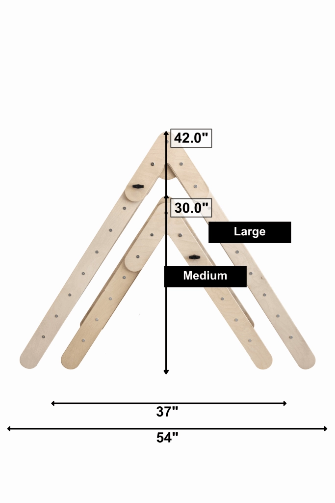 Climbing Bundle #3 - Kinderfeets Balance Board   Montessori Climbing Triangle   Ramp