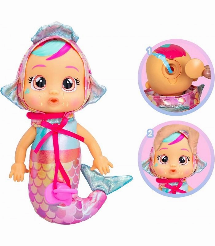 CRY BABIES Tiny Cuddles Mermaids Kids 25cm Doll - Assorted