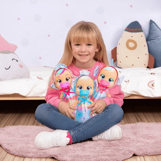 CRY BABIES Tiny Cuddles Mermaids Kids 25cm Doll - Assorted