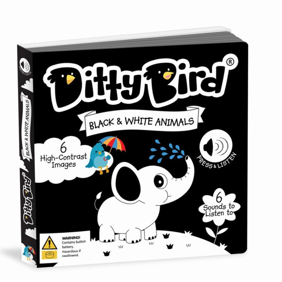 Ditty Bird - Black & White Animals Board Book