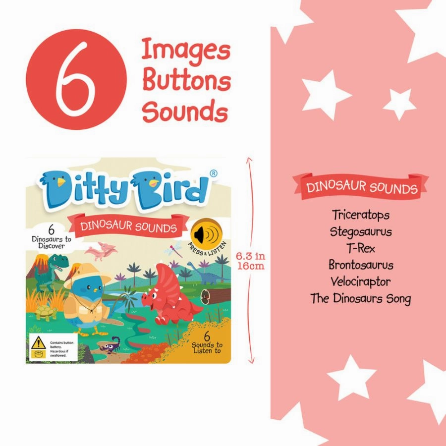 Ditty Bird - Dinosaur Sounds Board Book