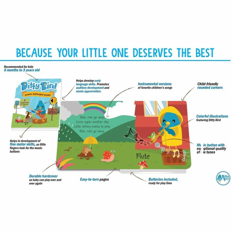 Ditty Bird - Instrumental Children's Songs Board Book