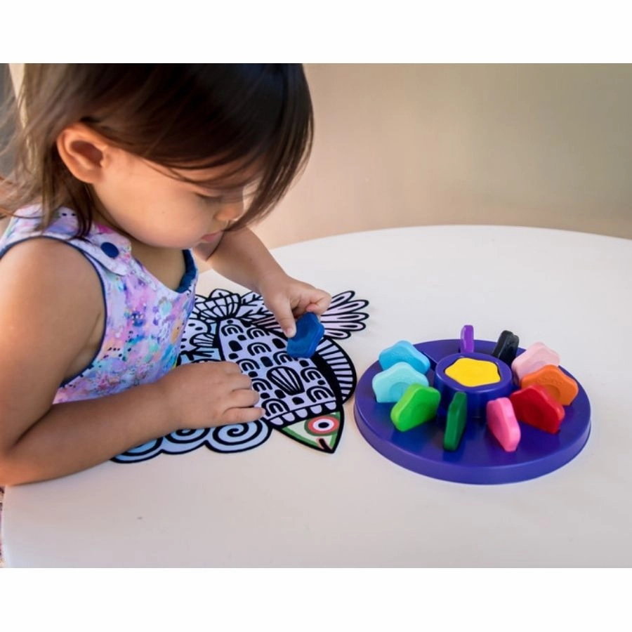 Djeco - 12 Toddler Flower Crayons