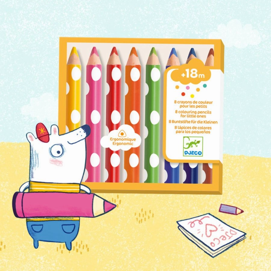 Djeco - 8 Little Ones Colour Pencils