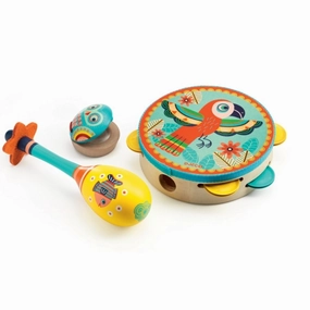 Djeco - Animambo Wooden Set Of 3 Music Instruments