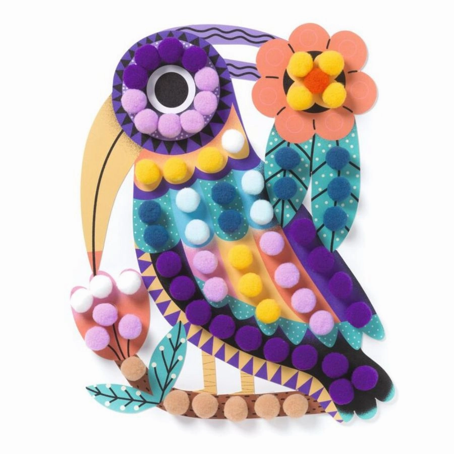 Djeco - Assortments Pompom Collage Craft Kit