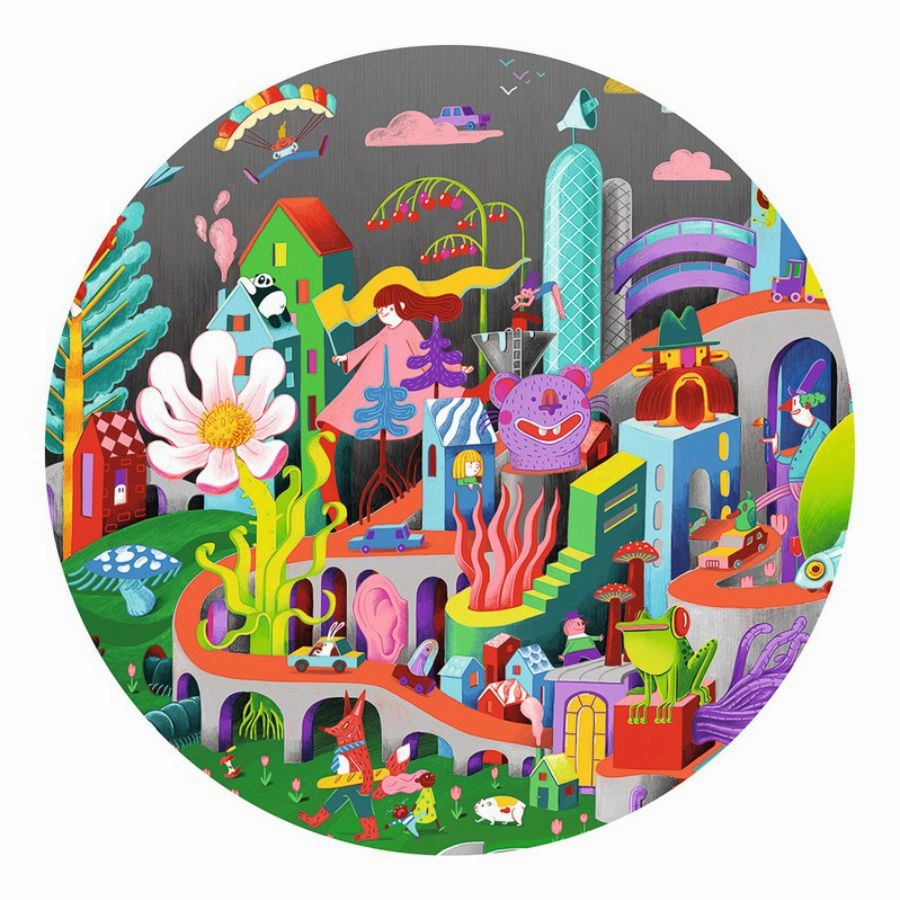 Djeco - Crazy Town 200 piece Observation Puzzle