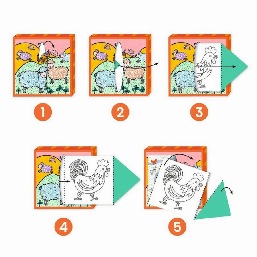 Djeco - Farm Colouring Dispenser