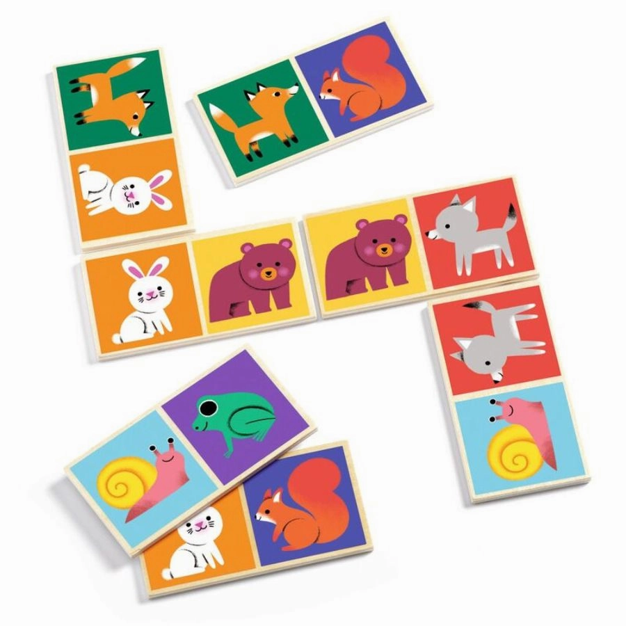 Djeco - Forest Wooden Domino Game