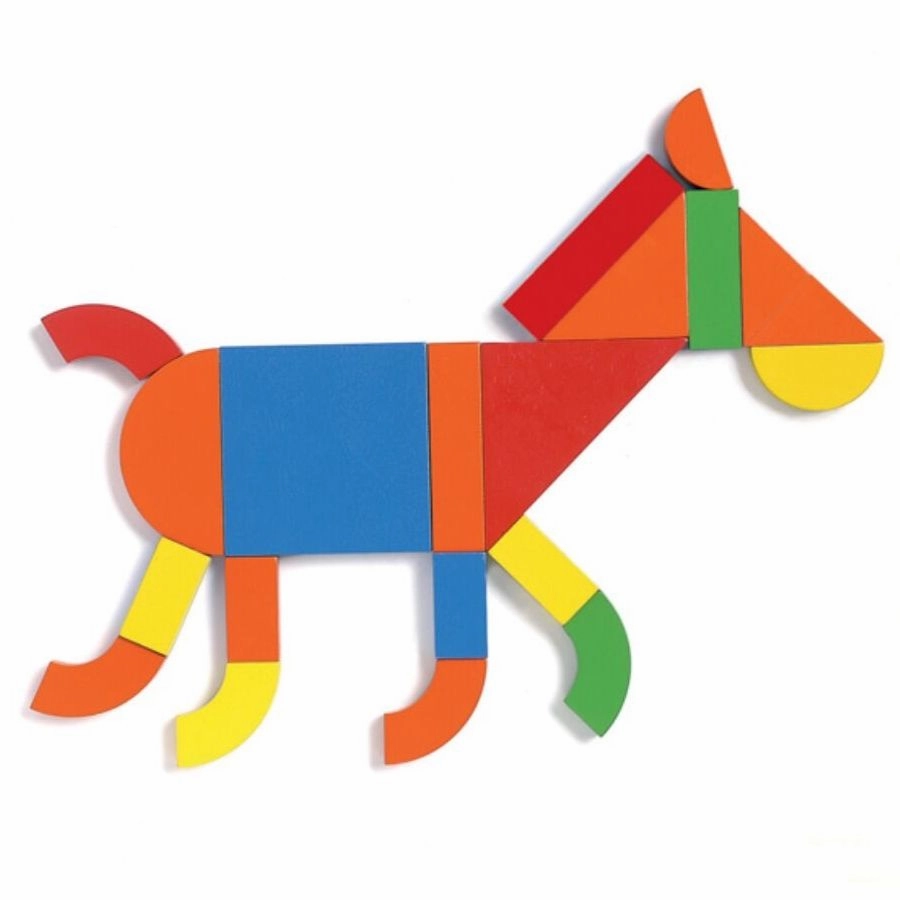 Djeco - Geoform Wooden Magnetic Set