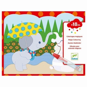 Djeco - Hidden Outside Water Colouring for Toddlers