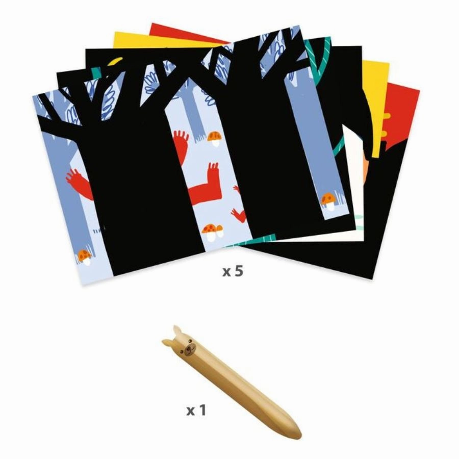 Djeco - Learning About Animals Scratch Cards