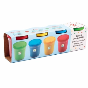 Djeco - Modelling Dough 4 Pots of Bright Colours