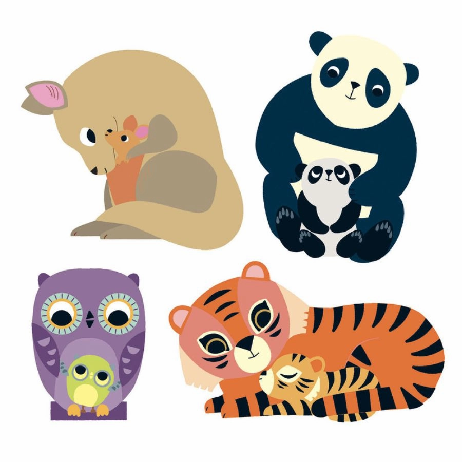 Djeco - Mums and Babies Stickers for Toddlers