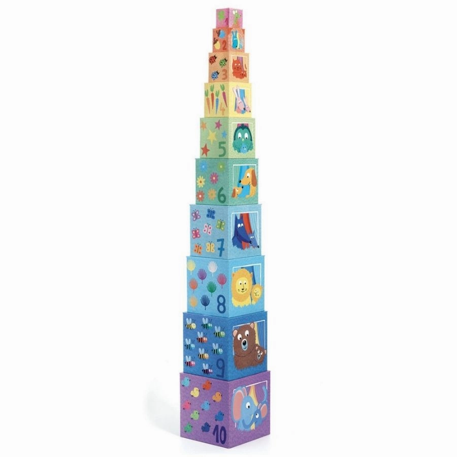 Djeco - Rainbow Blocks for Toddlers