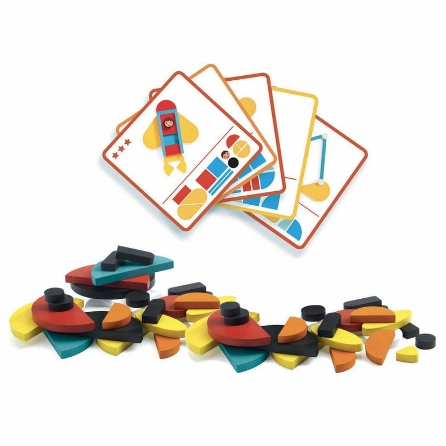 Djeco - Ze Geo Vroum Wooden Set