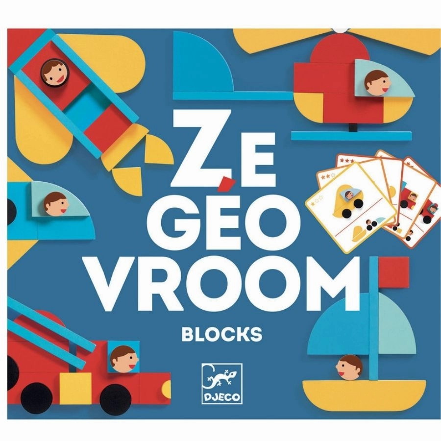 Djeco - Ze Geo Vroum Wooden Set