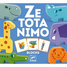Djeco - Ze Totanimo Blocks Wood Stacking Animals
