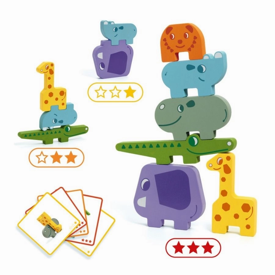 Djeco - Ze Totanimo Blocks Wood Stacking Animals
