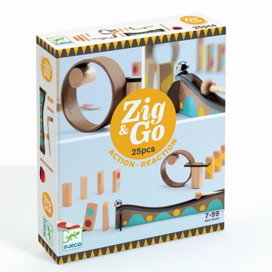 Djeco - Zig & Go Action Reaction 25 piece set