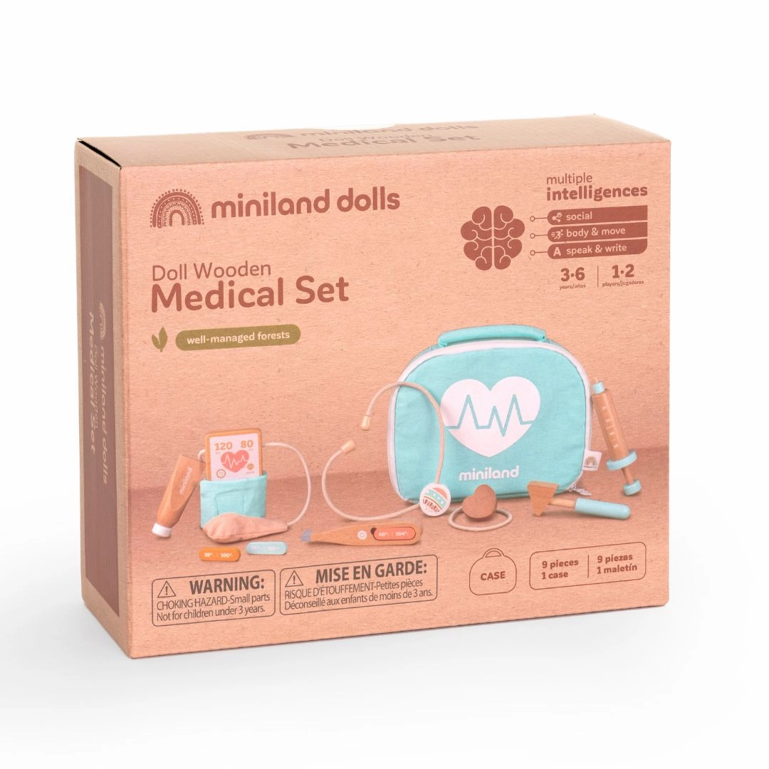 Doll-Sized Wooden Doctor Set