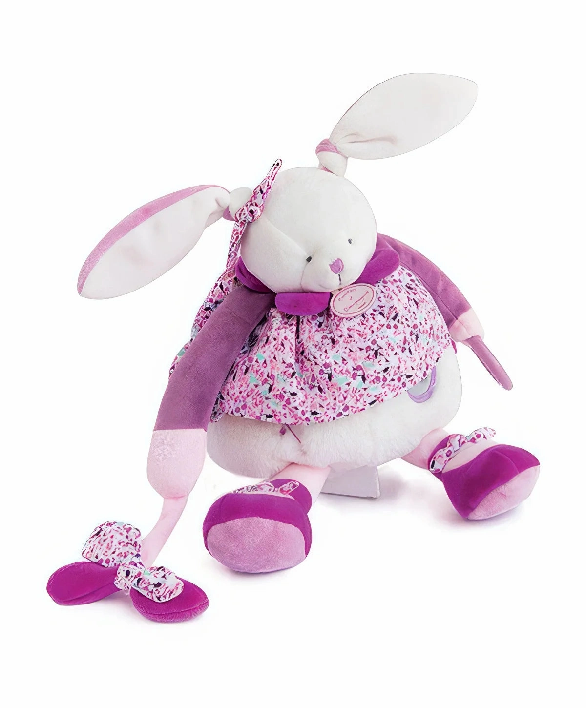 Doudou et Compagnie Cerise the Pink Rabbit Activity Soft Toy - 30 cm