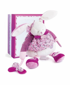 Doudou et Compagnie Cerise the Pink Rabbit Activity Soft Toy - 30 cm