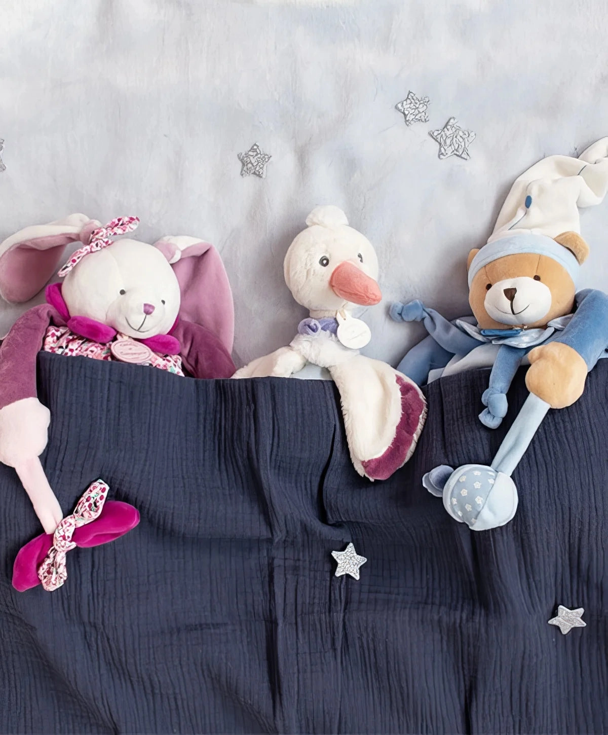 Doudou et Compagnie Cerise the Pink Rabbit Activity Soft Toy - 30 cm